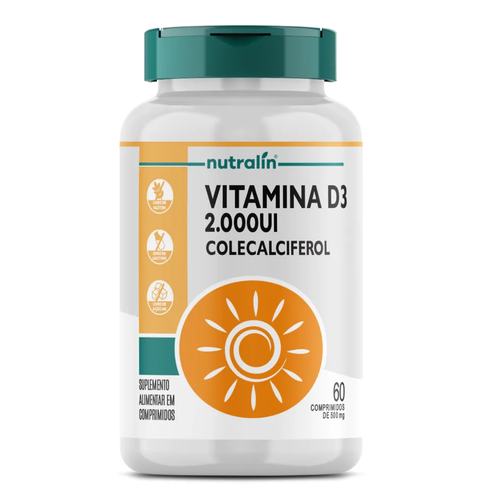Vitamina D3 2000UI - 60 Comprimidos