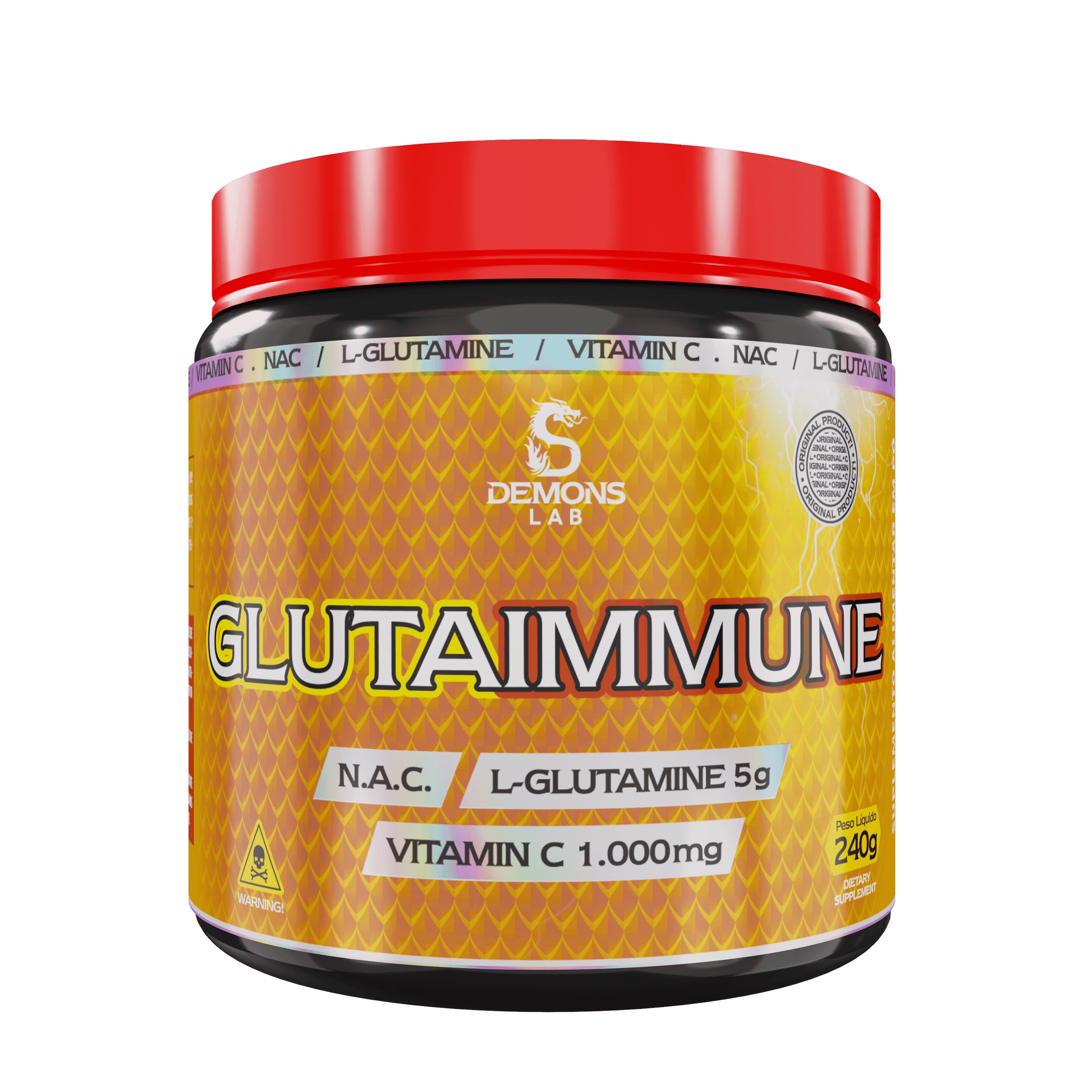 Embalagem glutamina demons lab 240g